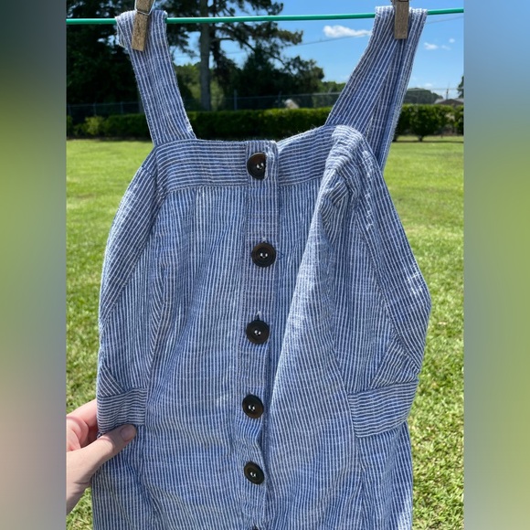 Japna Striped Button Overall Style Jumpsuit Women’s size S - Picture 4 of 7